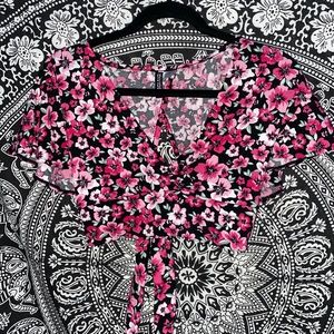 Dressy flower crop top